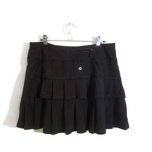 Lululemon Black Tennis Pace Setter Skirt Size 8